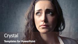  Presentation with women sad - Amazing PPT layouts having sad woman backdrop and a tawny brown colored foreground