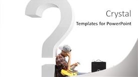  Presentation with sad - Amazing PPT theme having sad-young-man-sitting backdrop and a white colored foreground