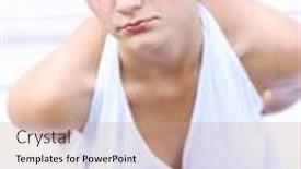  Presentation with tears - Cool new theme with sad-young-woman-crying backdrop and a coral colored foreground