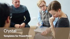  Presentation with woman sad - Slides enhanced with sad young woman expressing despair background and a coral colored foreground