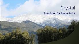  Presentation with mountain view california - Slide deck featuring saddle-back-mountain-with-snow background and a sky blue colored foreground