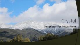  Presentation with mountain view california - Theme featuring saddle-back-mountain-with-snow background and a light gray colored foreground