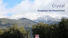 Presentation with mountain view california - Slide deck enhanced with saddle-back-mountain-with-snow background and a sky blue colored foreground