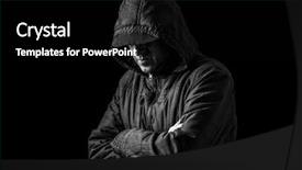  Presentation with mental-health - Slides enhanced with sadness and mental health issues background and a black colored foreground