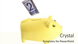  Presentation with photo - Slide set featuring saf - photo of savings - 2 background and a blonde colored foreground