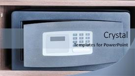  Presentation with safe - Beautiful theme featuring safe close up backdrop and a light blue colored foreground