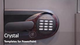  Presentation with safe - Colorful slide deck enhanced with safe door backdrop and a dark gray colored foreground