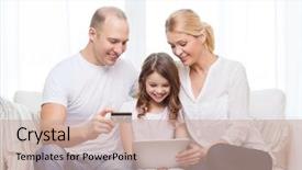  Presentation with child in a hindu home - Amazing presentation design having safe internet - family child technology money backdrop and a coral colored foreground