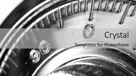  Presentation with combination lock - Amazing PPT layouts having safe lock closeup backdrop and a light gray colored foreground