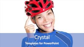  Presentation with bicycle - Slide deck consisting of safe people - biking helmet woman pointing background and a teal colored foreground