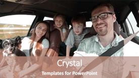  Presentation with broken family children sad - Colorful slide set enhanced with safe people - close-knit family with two children backdrop and a coral colored foreground