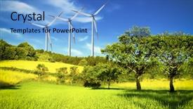  Presentation with windmill - Audience pleasing presentation theme consisting of safe power - windmill backdrop and a  colored foreground