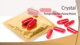  Presentation with condom - PPT layouts having alcohol awareness - crashed beer cans found background and a white colored foreground