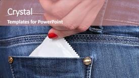  Presentation with condom sex - Audience pleasing slide deck consisting of safe sex - condom in the pocket backdrop and a coral colored foreground