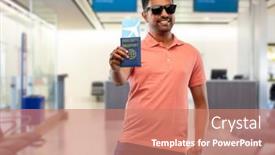  Presentation with health tourism - Amazing slide set having safe-travel-tourism-and-health backdrop and a coral colored foreground