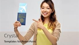  Presentation with health tourism - Beautiful theme featuring safe-travel-tourism-and-health backdrop and a coral colored foreground