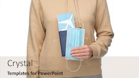  Presentation with health tourism - Slide deck consisting of safe-travel-tourism-and-health background and a coral colored foreground