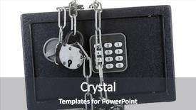  Presentation with danone supply chain - Slide set consisting of safe with chain and lock background and a dark gray colored foreground