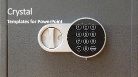  Presentation with combination lock - Audience pleasing slide deck consisting of safe with the digital lock backdrop and a gray colored foreground