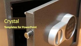  Presentation with digital banking - Audience pleasing slides consisting of safe with the digital lock backdrop and a tawny brown colored foreground