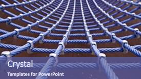  Presentation with safety - Colorful PPT theme enhanced with safety - hammock net backdrop and a ocean colored foreground