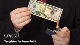  Presentation with fire safety - Colorful PPT layouts enhanced with new fire safety - hands and burnning money backdrop and a  colored foreground