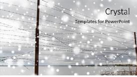  Presentation with sea shore - Amazing PPT layouts having army winter safety - imprisonment and restriction concept backdrop and a light gray colored foreground
