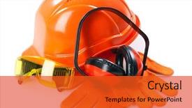  Presentation with industrial - Beautiful presentation design featuring portrait of young women smiling in park backdrop and a gray colored foreground