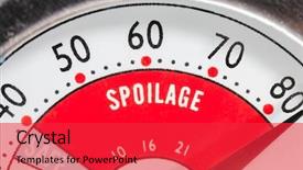  Presentation with zone - Cool new slide deck with safety - refrigerator thermometer spoilage zone close backdrop and a red colored foreground