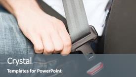  Presentation with car seat - Colorful presentation design enhanced with safety - transportation and vehicle concept backdrop and a gray colored foreground