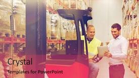  Presentation with wholesale - Slide deck with safety - wholesale logistic loading shipment background and a red colored foreground