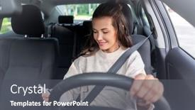  Presentation with young happy people smiling - Colorful theme enhanced with safety-and-people-concept-happy backdrop and a dark gray colored foreground