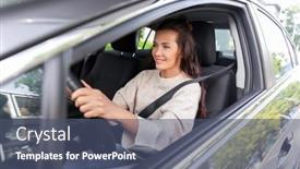  Presentation with young happy people smiling - Beautiful slides featuring safety-and-people-concept-happy backdrop and a ocean colored foreground