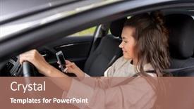  Presentation with safety driving - PPT layouts with safety-and-people-concept-happy background and a coral colored foreground