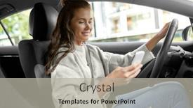  Presentation with safety driving - Cool new presentation theme with safety-and-people-concept-happy backdrop and a light gray colored foreground