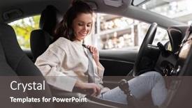  Presentation with young happy people smiling - Amazing presentation theme having safety-and-people-concept-happy backdrop and a dark gray colored foreground