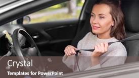  Presentation with car seat - Presentation consisting of safety-and-people-concept-happy background and a gray colored foreground