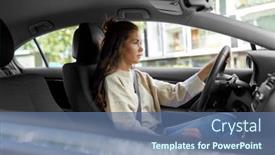  Presentation with safety driving - Beautiful slide set featuring safety-and-people-concept-young backdrop and a ocean colored foreground