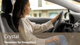  Presentation with safety driving - Beautiful PPT theme featuring safety-and-people-concept-young backdrop and a coral colored foreground