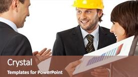  Presentation with three for one - Cool new presentation theme with safety audit - group of three wearing suits backdrop and a tawny brown colored foreground