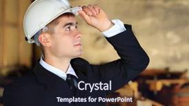  Presentation with manufacturing missiles - Theme enhanced with safety audit - industrial theme businessman background and a  colored foreground