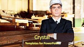  Presentation with manufacturing - Theme having safety audit - industrial theme businessman background and a  colored foreground