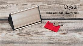  Presentation with key - Beautiful presentation theme featuring safety awards - key with blank tag backdrop and a light gray colored foreground