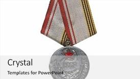  Presentation with medal - Colorful slide deck enhanced with safety awards - medal backdrop and a light gray colored foreground