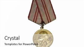  Presentation with medal - Theme having safety awards - medal background and a white colored foreground