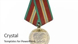  Presentation with medal - Cool new theme with safety awards - medal backdrop and a white colored foreground