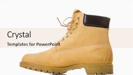  Presentation with tan - PPT layouts having safety boots - one tan work boot background and a  colored foreground