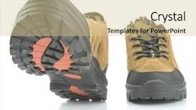  Presentation with hiking - Audience pleasing slides consisting of safety boots - tough hiking shoes backdrop and a lemonade colored foreground