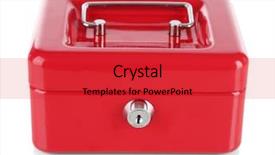  Presentation with red bull case - Cool new slide deck with safety briefing - closed red case isolated backdrop and a red colored foreground