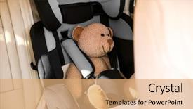  Presentation with baby bear - Cool new theme with safety car seat for baby backdrop and a coral colored foreground